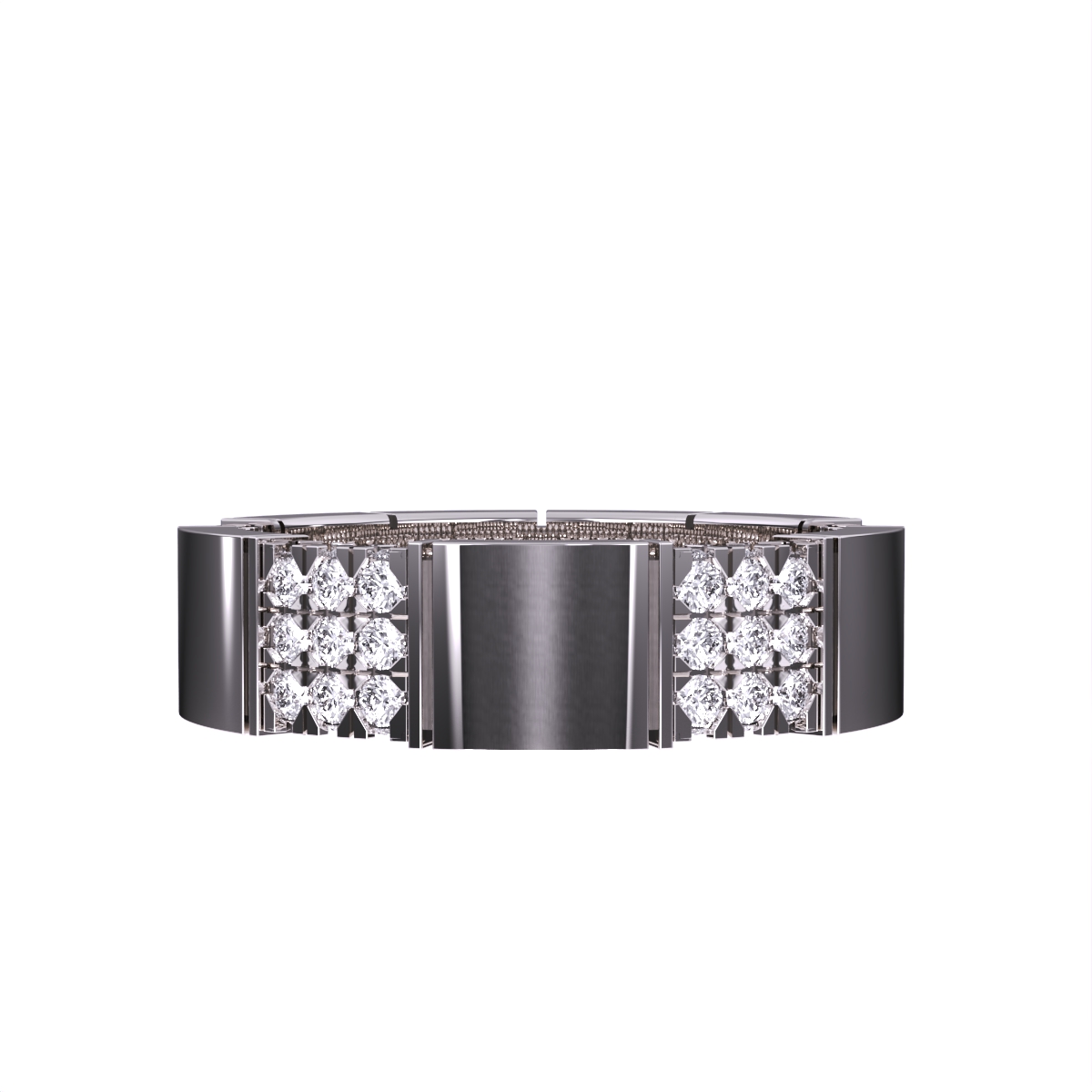 Elegant Lab-Grown Diamond Men's Wedding Band